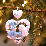 SNOW COUPLE WEDDING Ornament - BLUE