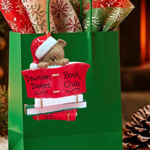 BOOK READING BEAR Ornament