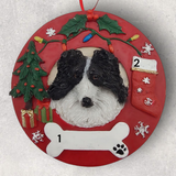 DOGS - BORDER COLLIE - Red Wreath
