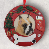 DOGS - BOXER (CROPPED) - Red Wreath