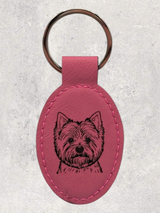 KEYCHAIN - CAIRN TERRIER - Leatherette - Personalizable