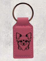 KEYCHAIN - CHIHUAHUA  - Leatherette - Personalizable