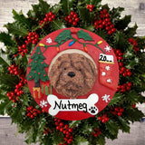 DOGS - CHOW CHOW - Red Wreath