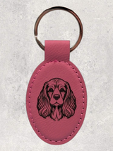 KEYCHAIN - COCKER SPANIEL - Leatherette - Personalizable
