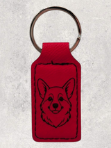KEYCHAIN - CORGI - Leatherette - Personalizable