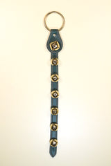 Large Bell above 6 Smaller Bells on 1-Ply Leather Strap