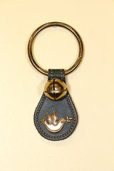 DOVE of PEACE CHARM on Leather Teardrop - 1 Bell