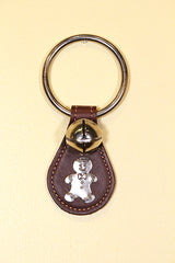 GINGERBREAD CHARM on Leather Teardrop - 1 Bell