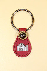 BARN CHARM on Leather Teardrop - 1 Bell