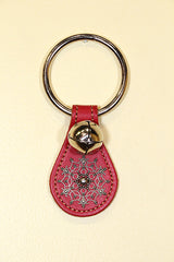 SNOWFLAKE CHARM on Leather Teardrop - 1 Bell