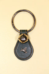 HUMMINGBIRD CHARM on Leather Teardrop - 1 Bell