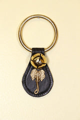 ELEPHANT HEAD CHARM on Leather Teardrop, 1 Bell
