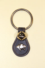 MT LION / PANTHER / COUGAR HEAD CHARM on Leather Teardrop, 1 Bell