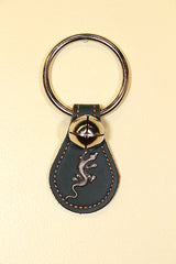 LIZARD CHARM on Leather Teardrop - 1 Bell