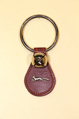 FOX (RUNNING) CHARM on Leather Teardrop - 1 Bell