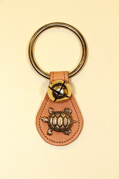 TURTLE CHARM on Leather Teardrop - 1 Bell