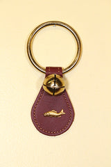 FISH (GAME) CHARM on Leather Teardrop - 1 Bell