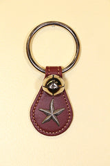 STARFISH CHARM on Leather Teardrop - 1 Bell