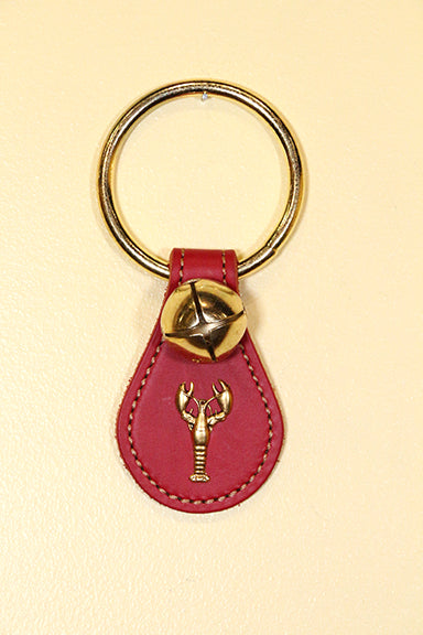LOBSTER CHARM on Leather Teardrop - 1 Bell