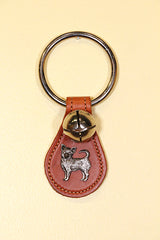 CHIHUAHUA CHARM on Leather Teardrop - 1 Bell