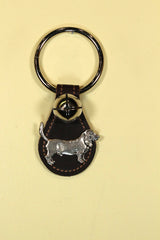 BASSET HOUND CHARM on Leather Teardrop - 1 Bell