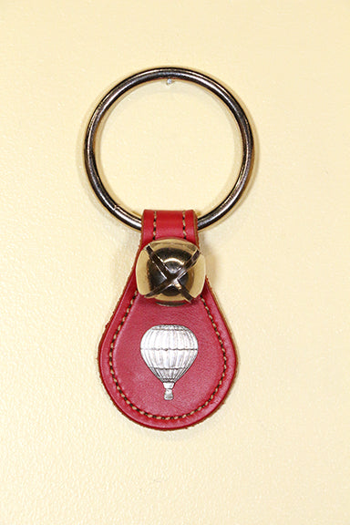 HOT AIR BALLOON CHARM on Leather Teardrop - 1 Bell