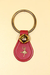 BALLERINA CHARM on Leather Teardrop - 1 Bell