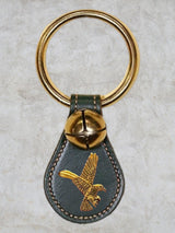 EAGLE CHARM (PATRIOTIC) on Leather Teardrop - 1 Bell