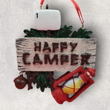 CAMPING Ornament w/ BIG MARSHMALLOW & RED LANTERN