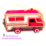 CAMPER / MOTORHOME - 3-D WOODEN Ornament