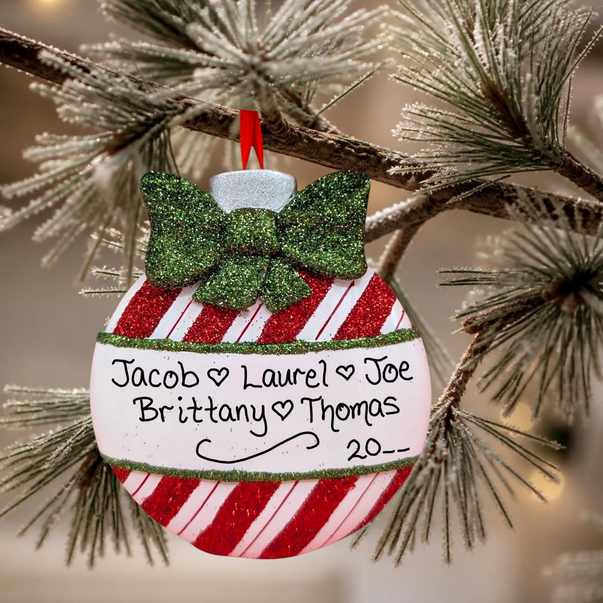 CHRISTMAS BALL Ornament - CANDY STRIPES
