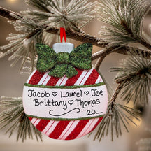 CHRISTMAS BALL Ornament - CANDY STRIPES