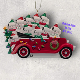 10 PASSENGERS in ANTIQUE CAR Ornament