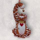 CAT with BELL Ornament - ORANGE