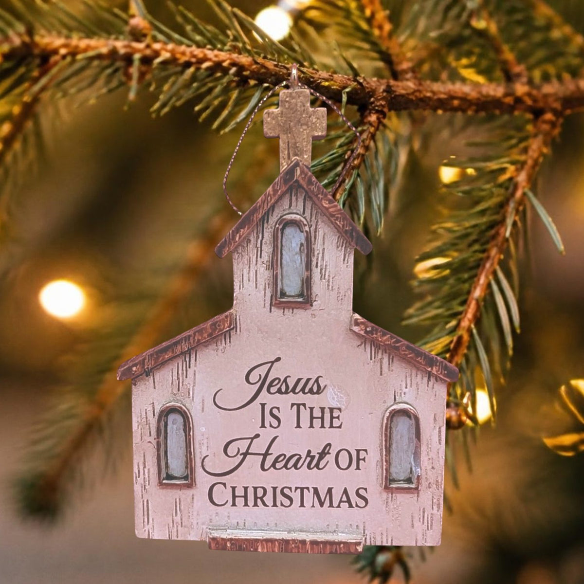 Jesus Is The Heart Of Christmas Church Ornament