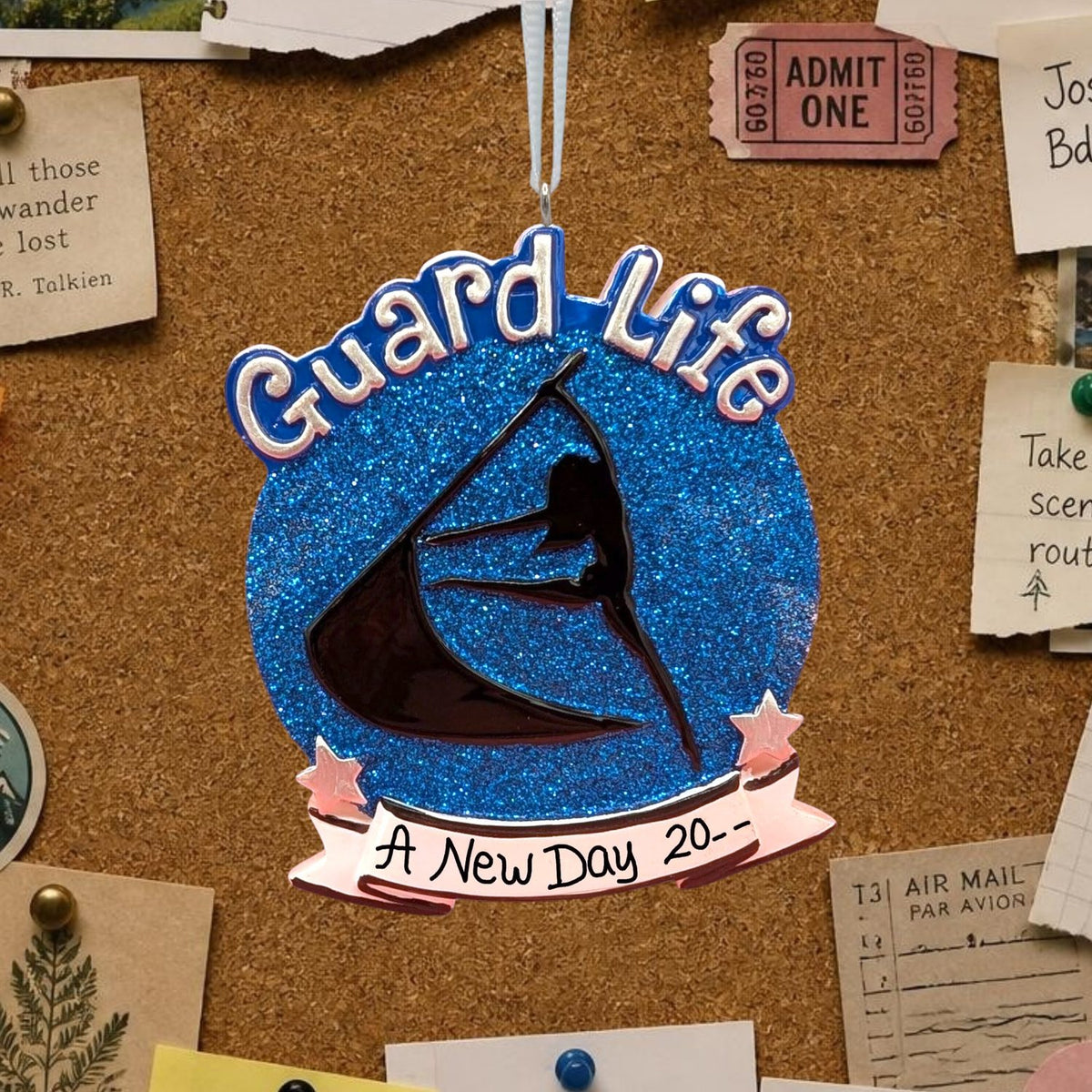 COLORGUARD Ornament - BLUE GLITTER