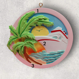 CRUISE SHIP with PALM TREE Ornament