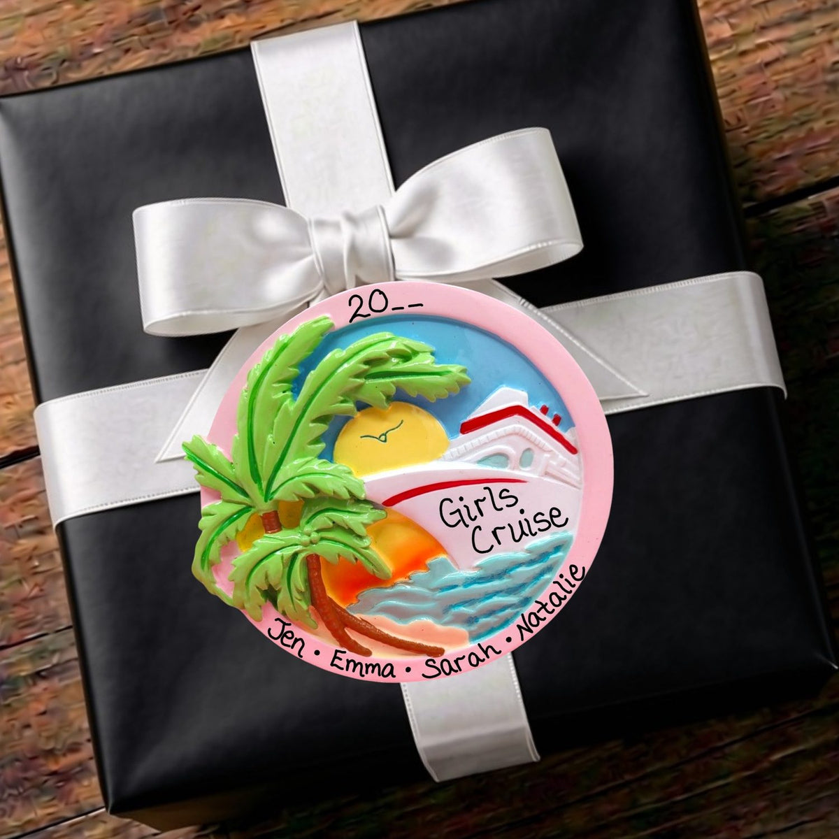 CRUISE SHIP with PALM TREE Ornament