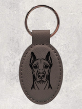 KEYCHAIN - DOBERMAN - Leatherette - Personalizable