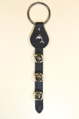 DOLPHIN CHARM above 3 Bells on Leather Strap