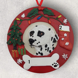 DOGS - DALMATIAN - Red Wreath