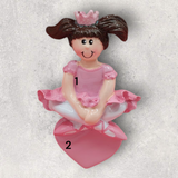 BALLET PRINCESS Ornament - BRUNETTE