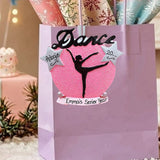 DANCE SILHOUETTE on PINK GLITTER Ornament