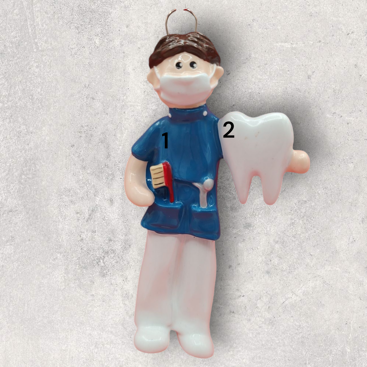 DENTIST or HYGIENIST Ornament - MALE