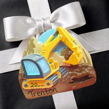 Backhoe in Dirt Ornament