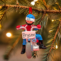 Dirt Bike Rider Ornament