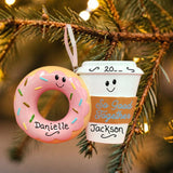 Donut & Coffee Ornament
