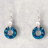 LOOPS JEWELRY - Blue Earrings - Pearl Bead