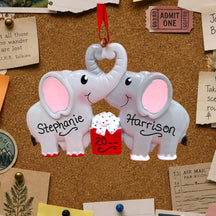 ELEPHANT DUO / COUPLE Ornament