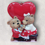 ENGAGED BEARS - RED HEART Ornament